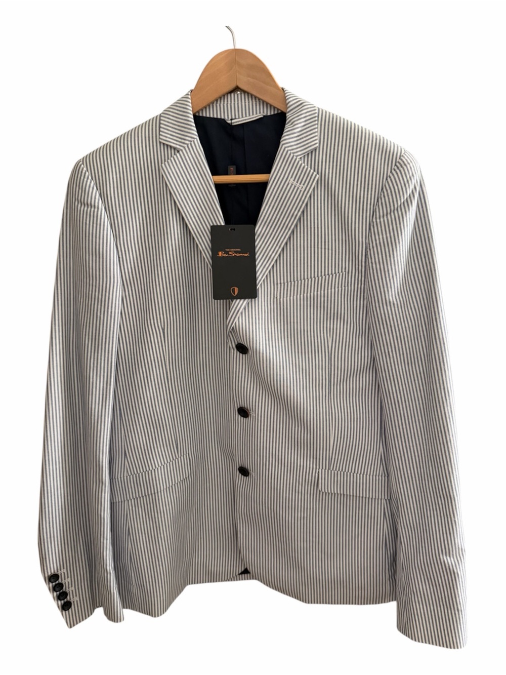 Ben Sherman Navy & White Pinstripe Sport Coat
